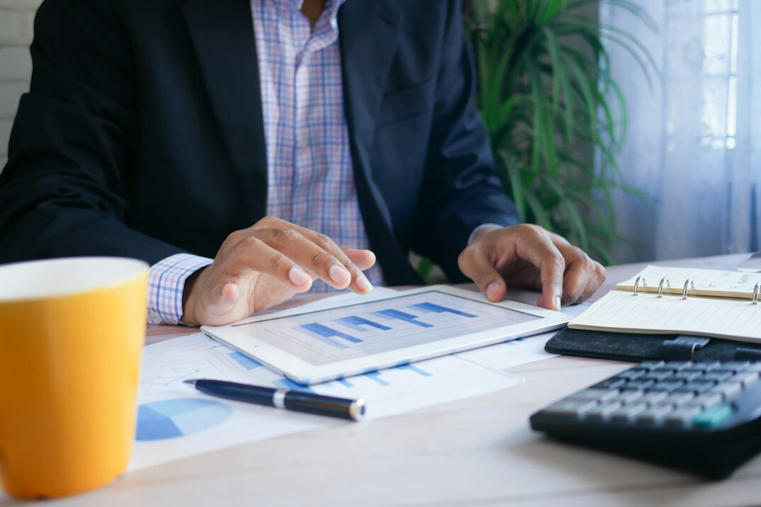 professional analyzing productivity metrics
