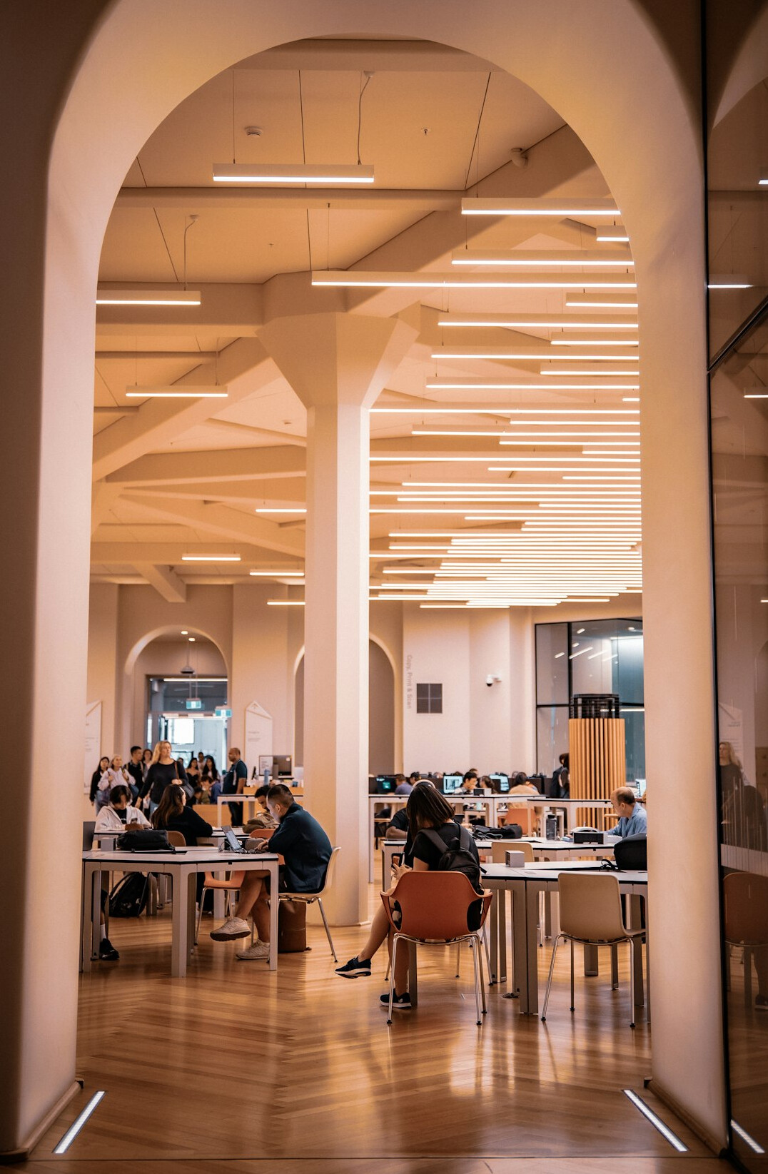 person reading book in quiet space